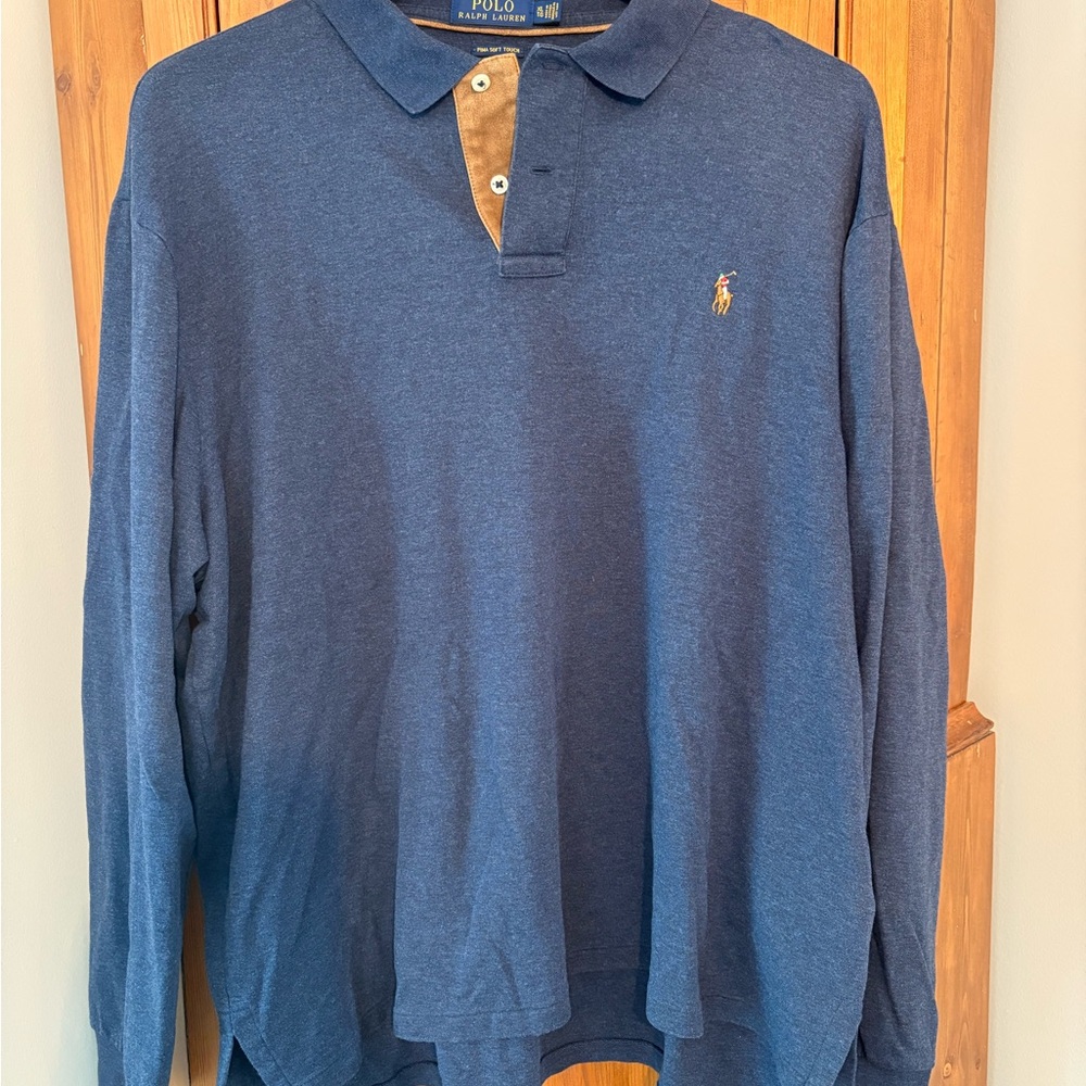 Ralph Lauren Blue Long Sleeve Polo Shirt